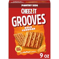 Cheez-It Grooves Cheese Crackers, Crunchy Snack Crackers, Lunch Snacks, Bold Cheddar, 9Oz Box (1 Box)