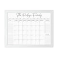 Personalized Dry Erase Wall Calendar with Custom To do list and Notes Organization Sections | Large Whiteboard Calendar (24" W x 18" H, White-Washed Frame)