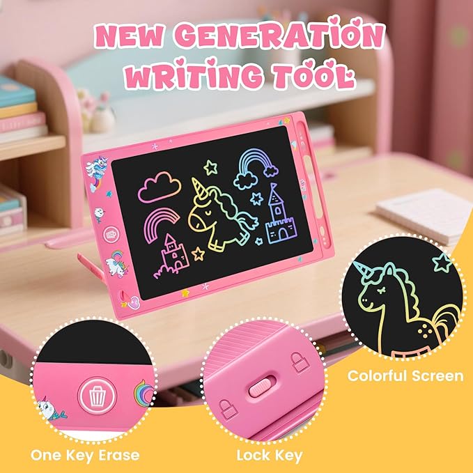 32 Pack LCD Writing Tablet for Kids, Erasable and Reusable Toddler Doodle Board in 8.5 inch, Ideal Educational Drawing Pad for Learning Toy for Ages 3-8 Gifts for Girls Boys