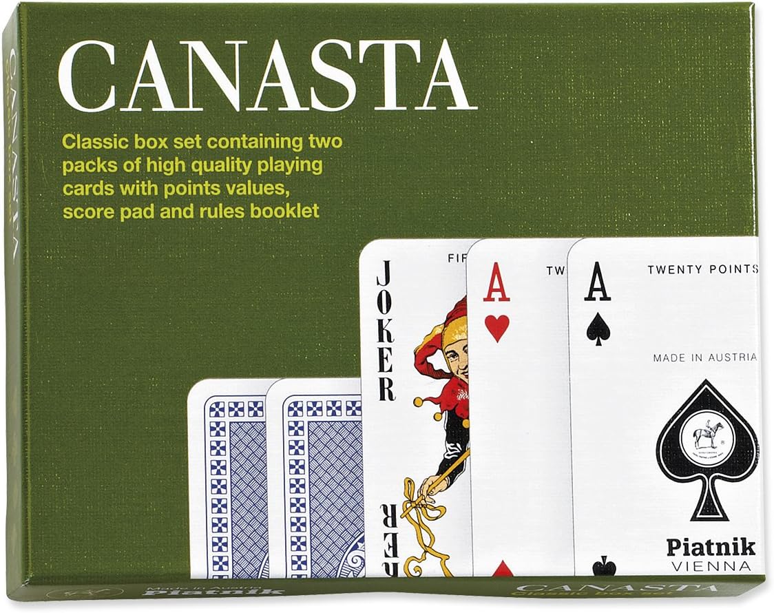 Piatnik Canasta Double Deck Set – Bridge Size with Point Values