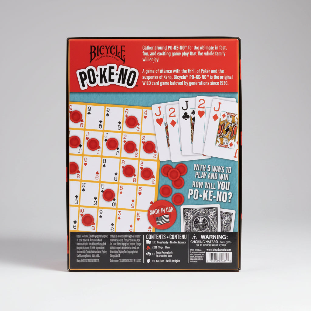 Bicycle PO-KE-NO Original Card Game – 12 Boards, 200 Chips & Deck
