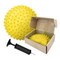 Edushape Original Sensory Ball for Baby - 7" Deflated with Pump, Transparent Yellow, Enhances Gross Motor Skills for Kids 6 Months & Up
