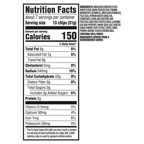 Ritz Toasted Chips Roasted Garlic Crackers, Party Snacks, 8.1 Oz