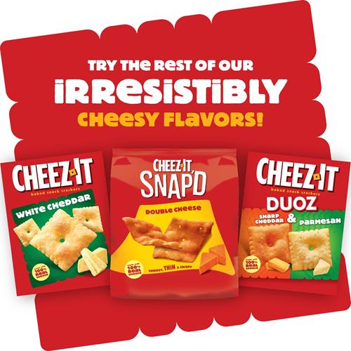 Cheez-It Grooves Cheese Crackers, Crunchy Snack Crackers, Lunch Snacks, Bold Cheddar, 9Oz Box (1 Box)