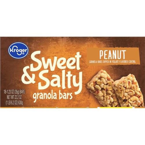 Kroger Sweet & Salty Peanut Granola Bars 18 ct