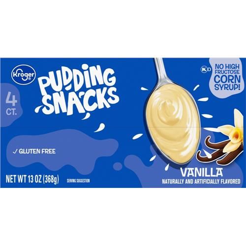 Kroger Vanilla Pudding Snacks 4 ct / 3.25 oz