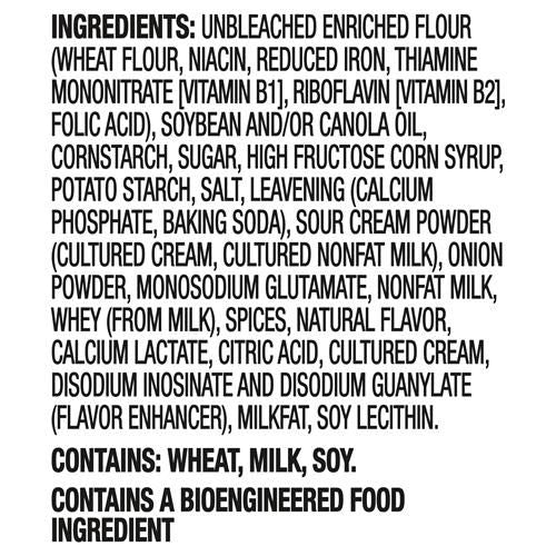 Ritz Toasted Chips Sour Cream And Onion Crackers, Party Snacks, 8.1 Oz