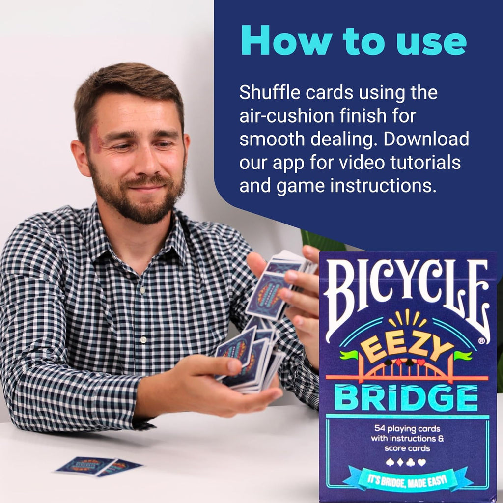 Bicycle EEZY BRIDGE Playing Cards – Simplified Bidding & Play Deck