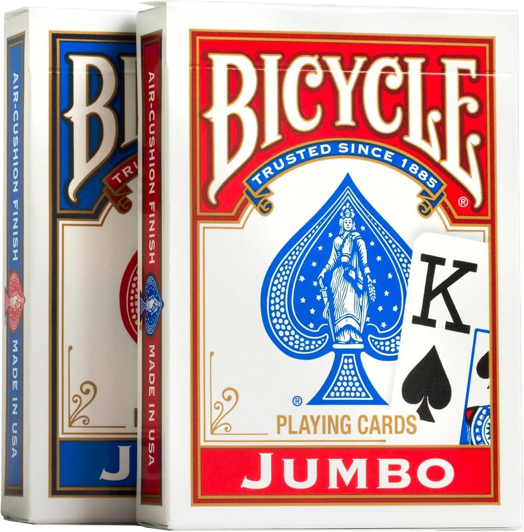 Bicycle Playing Cards – Rider Back – Red or Blue Deck – Jumbo Index
