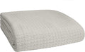 BELIZZI HOME 100% Cotton Bed Blanket, Breathable Bed Blanket Full Queen Size, Cotton Thermal Blankets Full Queen, Perfect for Layering Any Bed for All Season, Light Grey