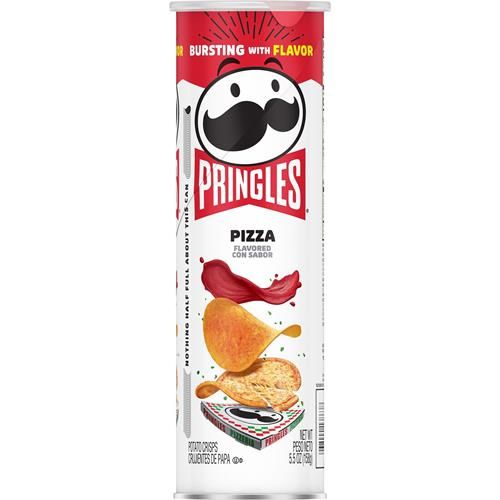 Pringles Potato Crisps Chips, Lunch Snacks, On-The-Go Snacks, Pizza, 5.5Oz Can (1 Can)