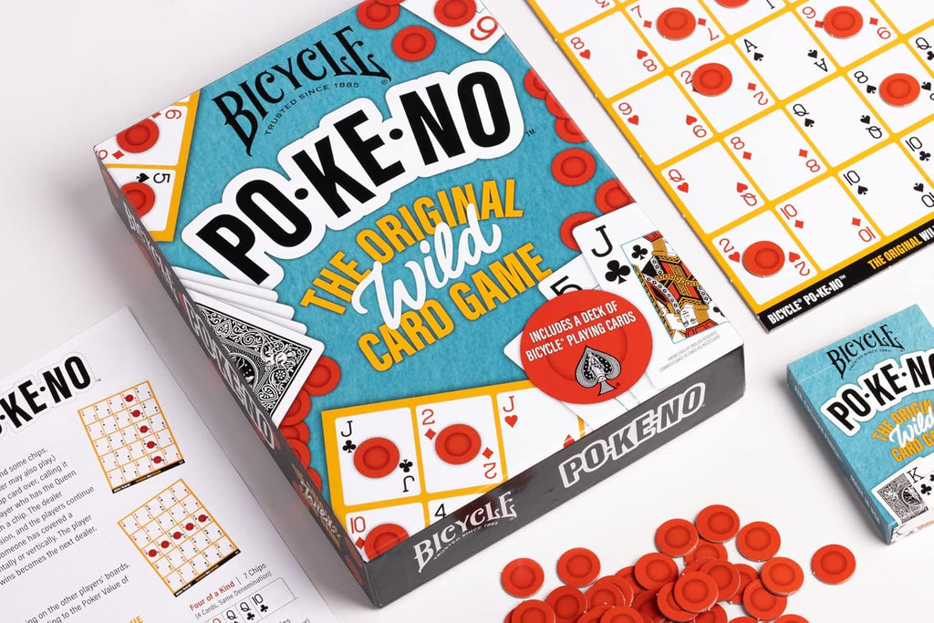 Bicycle PO-KE-NO Original Card Game – 12 Boards, 200 Chips & Deck