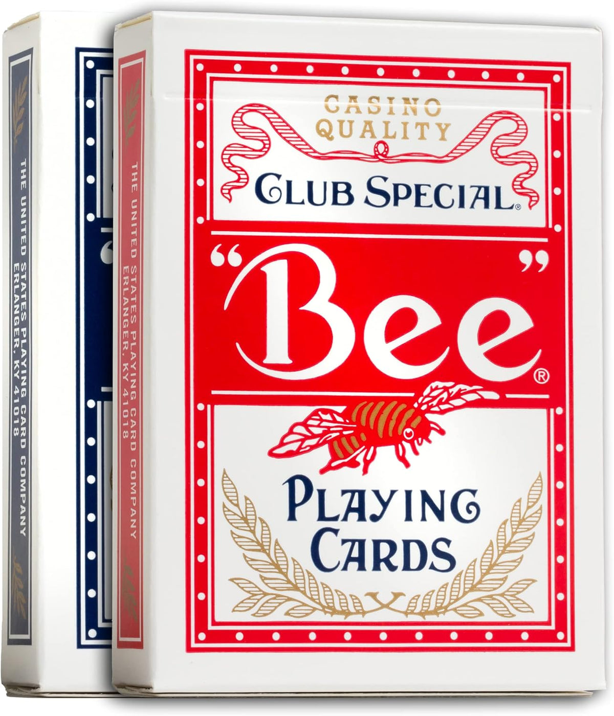 Bee Standard Index – Individual Deck (Poker Size, Red or Blue) – Casino Quality