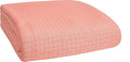 BELIZZI HOME 100% Cotton Bed Blanket, Breathable Bed Blanket Full Queen Size, Cotton Thermal Blankets Full Queen, Perfect for Layering Any Bed for All Season, Peach