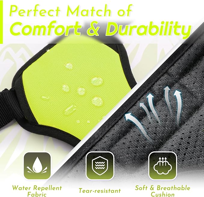Eagloo Dog Harness Small Sized Dog, No Pull Service Vest with Reflective Strips and Control Handle, Adjustable and Comfortable for Walking, No Choke Pet Harness with 2 Metal Rings, Green, S