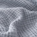 EMME Cotton Muslin Throw Blanket Couch Breathable Gauze Blanket Soft Lightweight Blankets Adults (Dusty Blue, 50"x60")