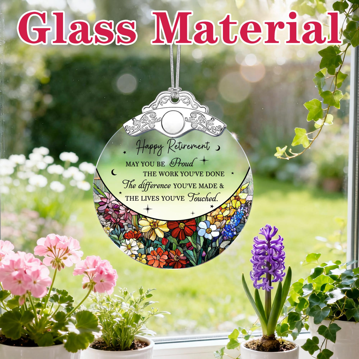 PEMIRSAYO Retired Ornament Stained Glass Christmas Keepsake Design A
