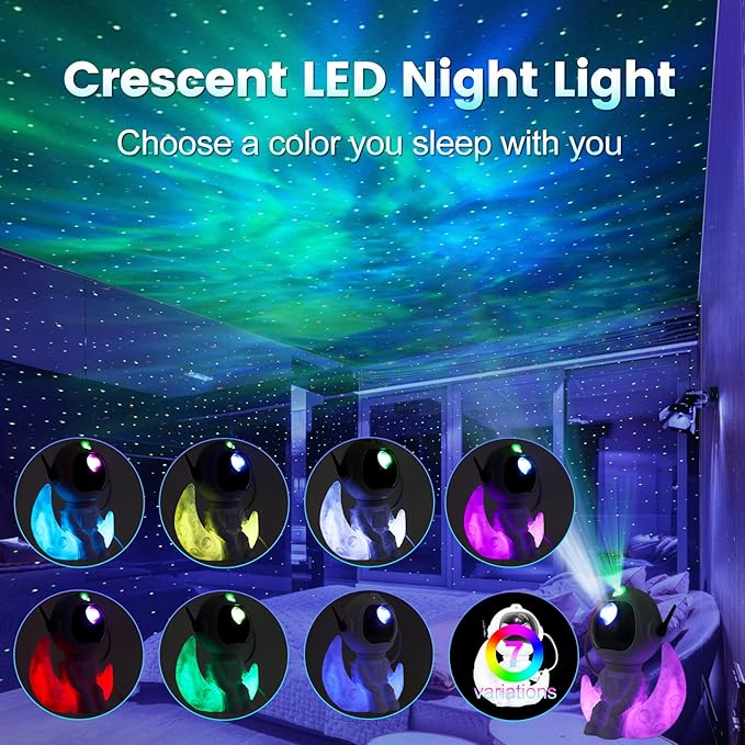 Astronaut Galaxy Projector Night Light - Nebula Star Projector with Timer & Remote, Room Decor for Kids Adults, Christmas Birthday Valentines Day Gift