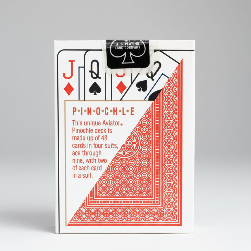 Aviator Pinochle Playing Cards – Red & Blue (Standard Index)