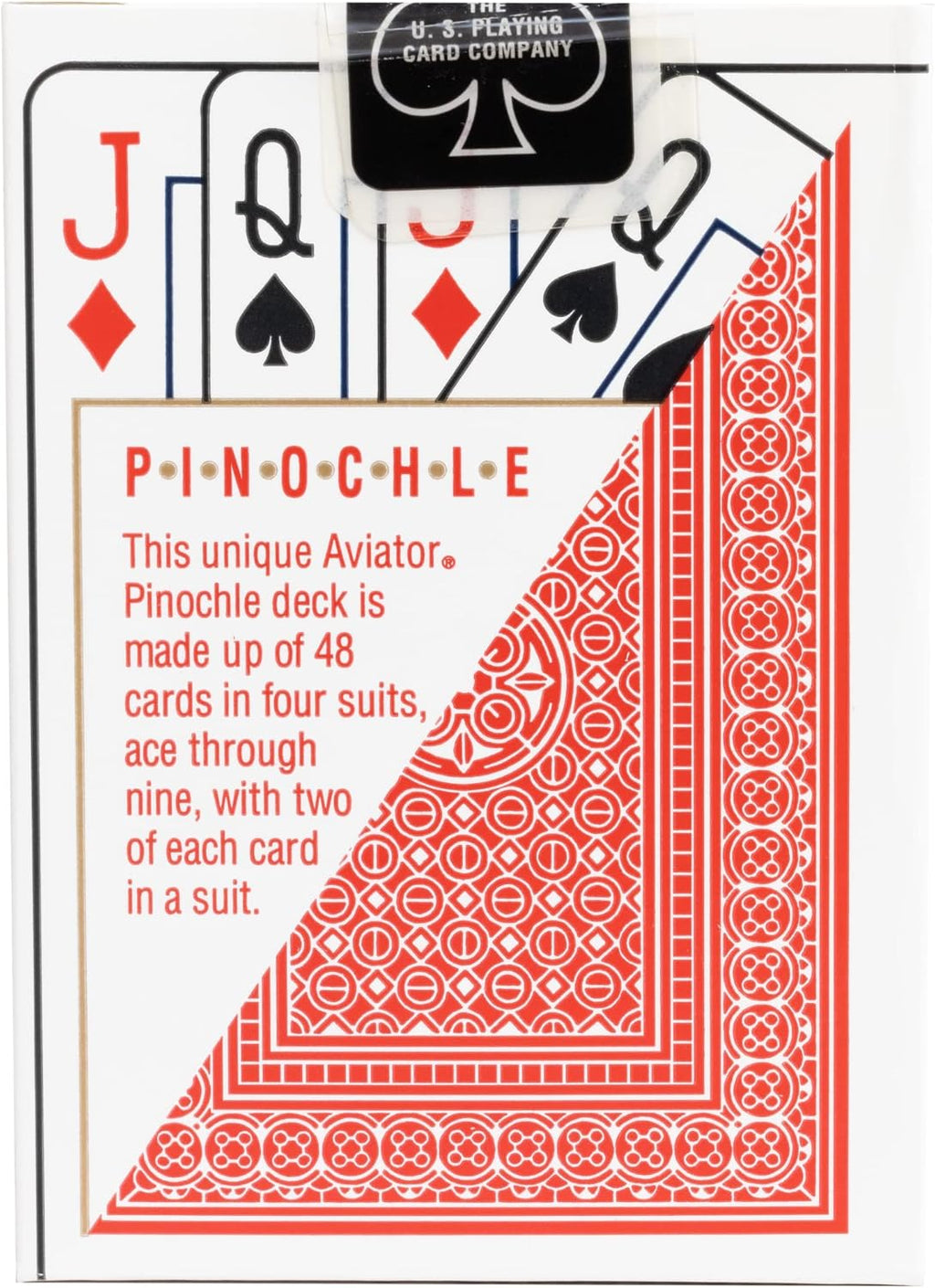 Aviator Pinochle Playing Cards Brick – Red & Blue (12 Decks, Standard Index)