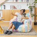 Recaceik Bean Bag Chair, Bean Bag Sofa Chair with Armrests Stuffed High-Density Foam, Lazy Sofa Comfy Chairs BeanBag Chair for Adults in Living Room,Bedroom Reading