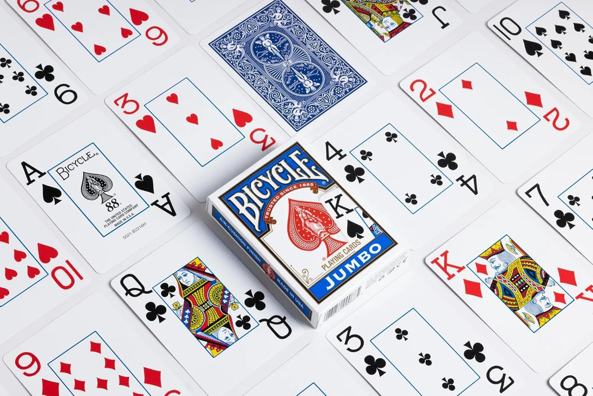 Bicycle Playing Cards – Rider Back – Red or Blue Deck – Jumbo Index