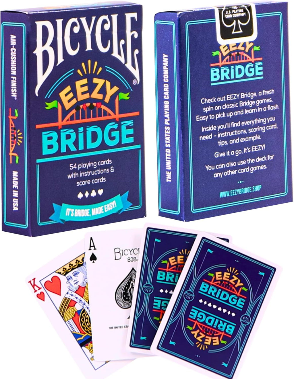 Bicycle EEZY BRIDGE Playing Cards – Simplified Bidding & Play Deck