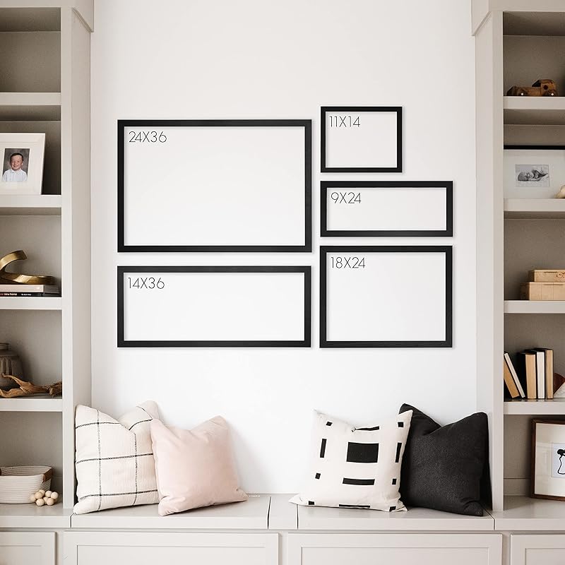 Personalized Dry Erase Wall Calendar with Custom To do list and Notes Organization Sections | Large Whiteboard Calendar (36" W x 24" H, Walnut Frame)