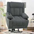 Oversize Power Lift Recliner Chair for Big and Tall with Extended Footrest, Large Electric Lift Chairs, 400lbs Capacity, Remote Control, Cup Holders & Side Pockets