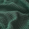 EMME Cotton Muslin Twin Blanket Breathable Gauze Blanket Soft Lightweight Blankets Adults Gifts for Women (Forest Green, 60"x80")