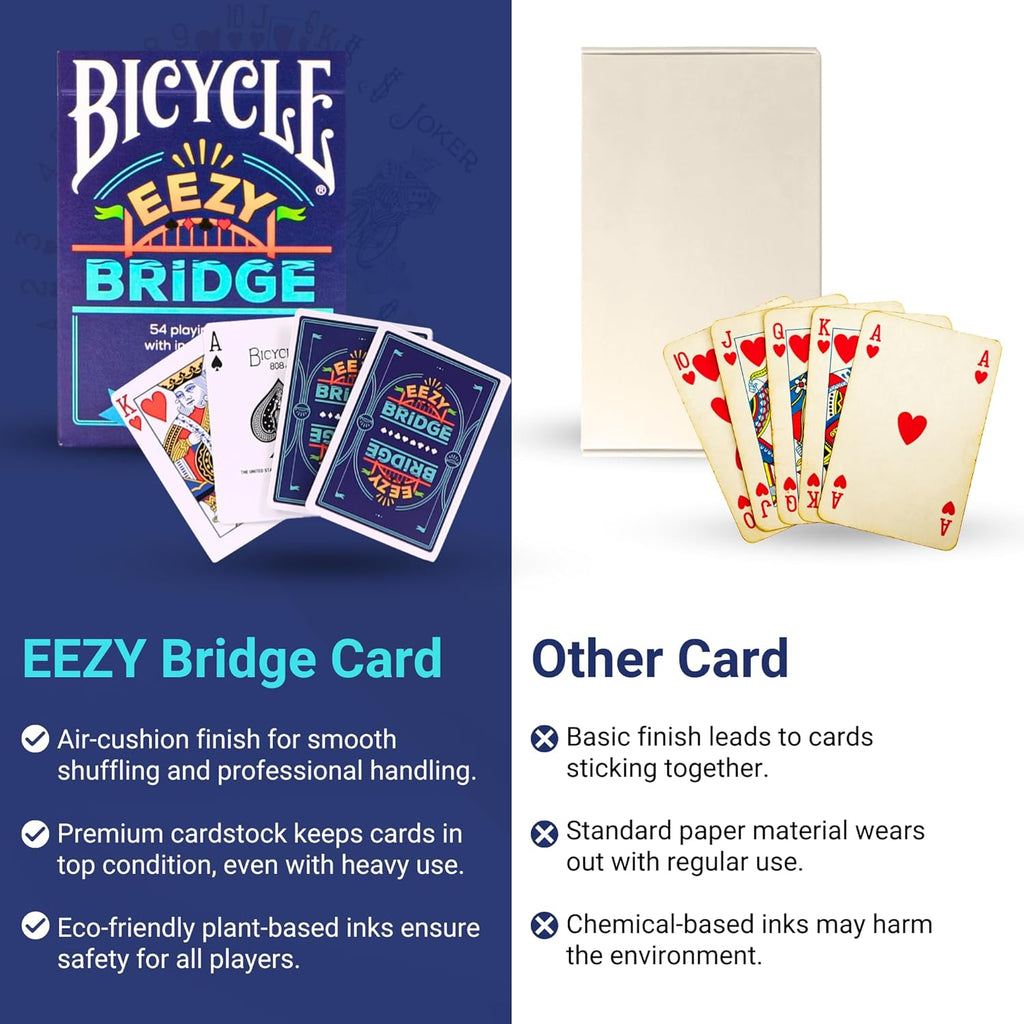 Bicycle EEZY BRIDGE Playing Cards – Simplified Bidding & Play Deck