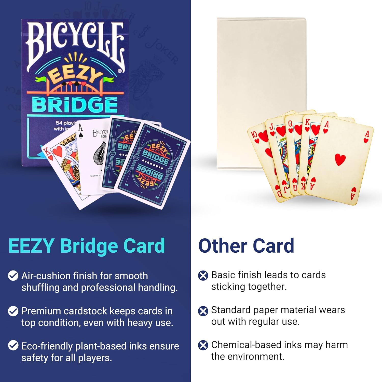 Bicycle EEZY BRIDGE Playing Cards – Simplified Bidding & Play Deck