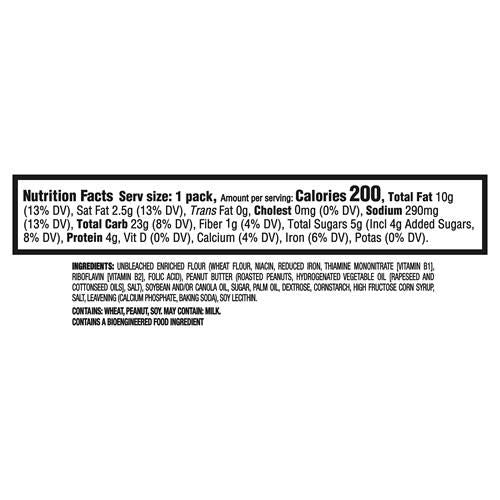 Ritz Peanut Butter Sandwich Crackers, Lunch Snacks, 8 Snack Packs (6 Crackers Per Pack)