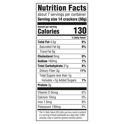 Triscuit Thin Crisps Zesty Jalapeno Whole Grain Wheat Crackers, Lunch Snacks, Snack Crackers, 7.1 Oz