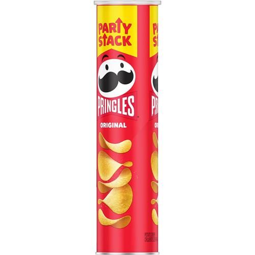 Pringles Potato Crisps Chips, Lunch Snacks, On-The-Go Snacks, Party Stack, Original, 6.8Oz Can (1 Can)