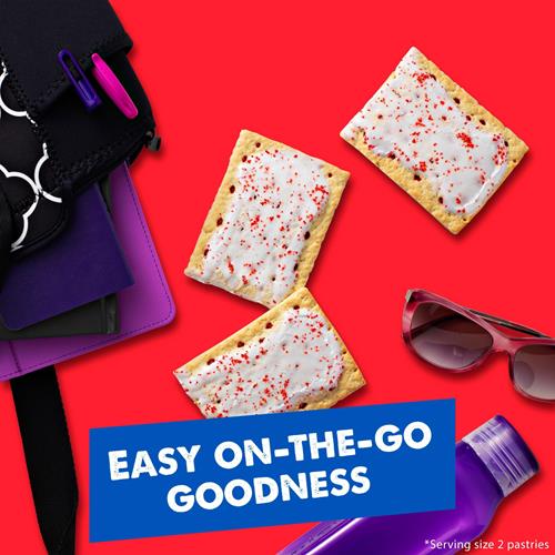Pop-Tarts Toaster Pastries, Breakfast Foods, Kids Snacks, Frosted Raspberry, 13.5Oz Box (8 Pop-Tarts)