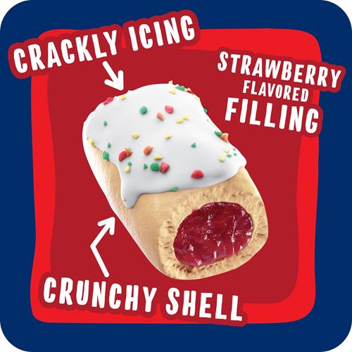 Pop-Tarts Crunchy Poppers Crunchy Filled Snack Pieces, Kids Snacks, On-The-Go Snacks, Frosted Strawberry Crunch, 5Oz Box (5 Pouches)