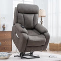 Power Lift Chair Recliners for Elderly, Modern Overstuffed Electric Seniors Recliner Chair with Remote Control Side Pocket for Living Room Bedroom (Dark Grey)