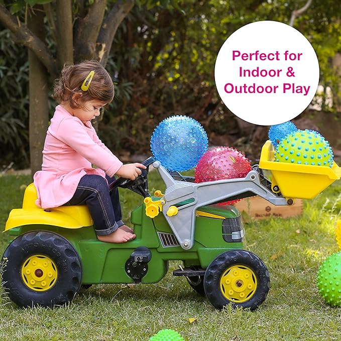 Edushape Sensory Ball for Baby - 7" Transparent Pink, Enhances Gross Motor Skills for Kids 6 Months & Up