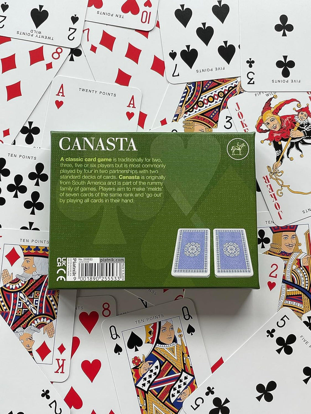 Piatnik Canasta Double Deck Set – Bridge Size with Point Values