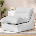 Misolant Bean Bag Chairs，Big Corduroy Fabric Sofa Bean Bag Chair for Adults and Teens with High-Resilience Sponge, Non-Slip Base Floor Lounge Sofa for Home, Living Room, Bedroom, Gaming Light Gray