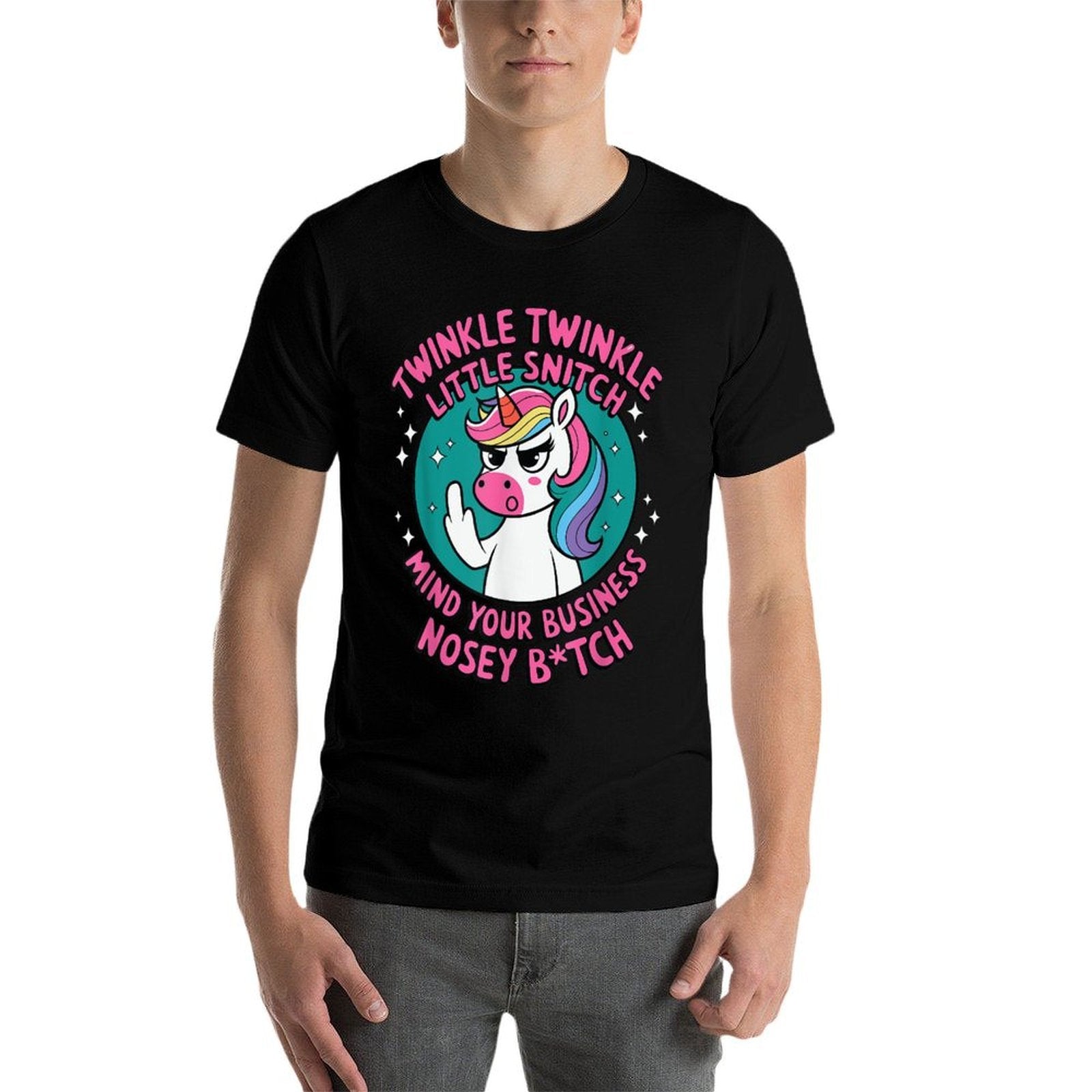 Funny Unicorn For Women Twinkle Twinkle Little Snitch  Soft T-Shirt