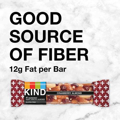 Kind Nut Bars, Cranberry Almond, Healthy Snacks, Good Source Of Fiber, Gluten Free, 5G Protein, 6 Count