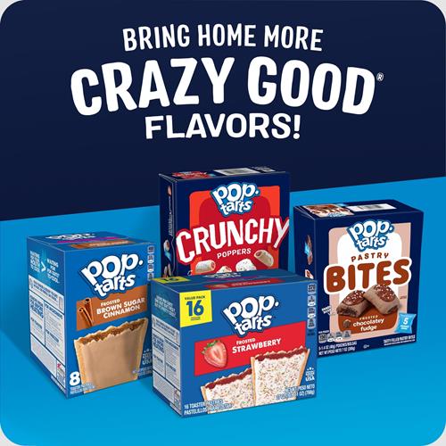 Pop-Tarts Crunchy Poppers Crunchy Filled Snack Pieces, Kids Snacks, On-The-Go Snacks, Frosted Brownie Crunch, 5Oz Box (5 Pouches)