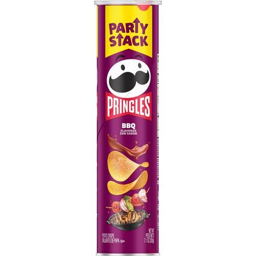 Pringles Potato Crisps Chips, Lunch Snacks, On-The-Go Snacks, Party Stack, Bbq, 7.1Oz Can (1 Can)
