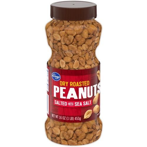 Kroger Salted Dry Roasted Peanuts 16 oz