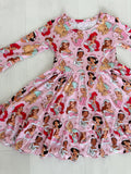 Royal Christmas: Long Sleeve Ruffle Dress