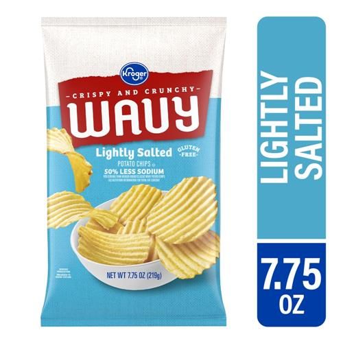 Kroger Lightly Salted Wavy Potato Chips 7.75 oz