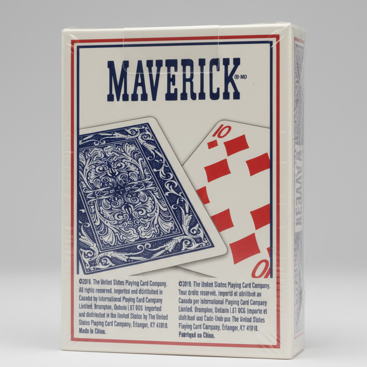 Maverick Pinochle Playing Cards Brick (12 Decks, Red & Blue)