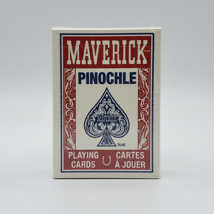 Maverick Pinochle Playing Cards Brick (12 Decks, Red & Blue)